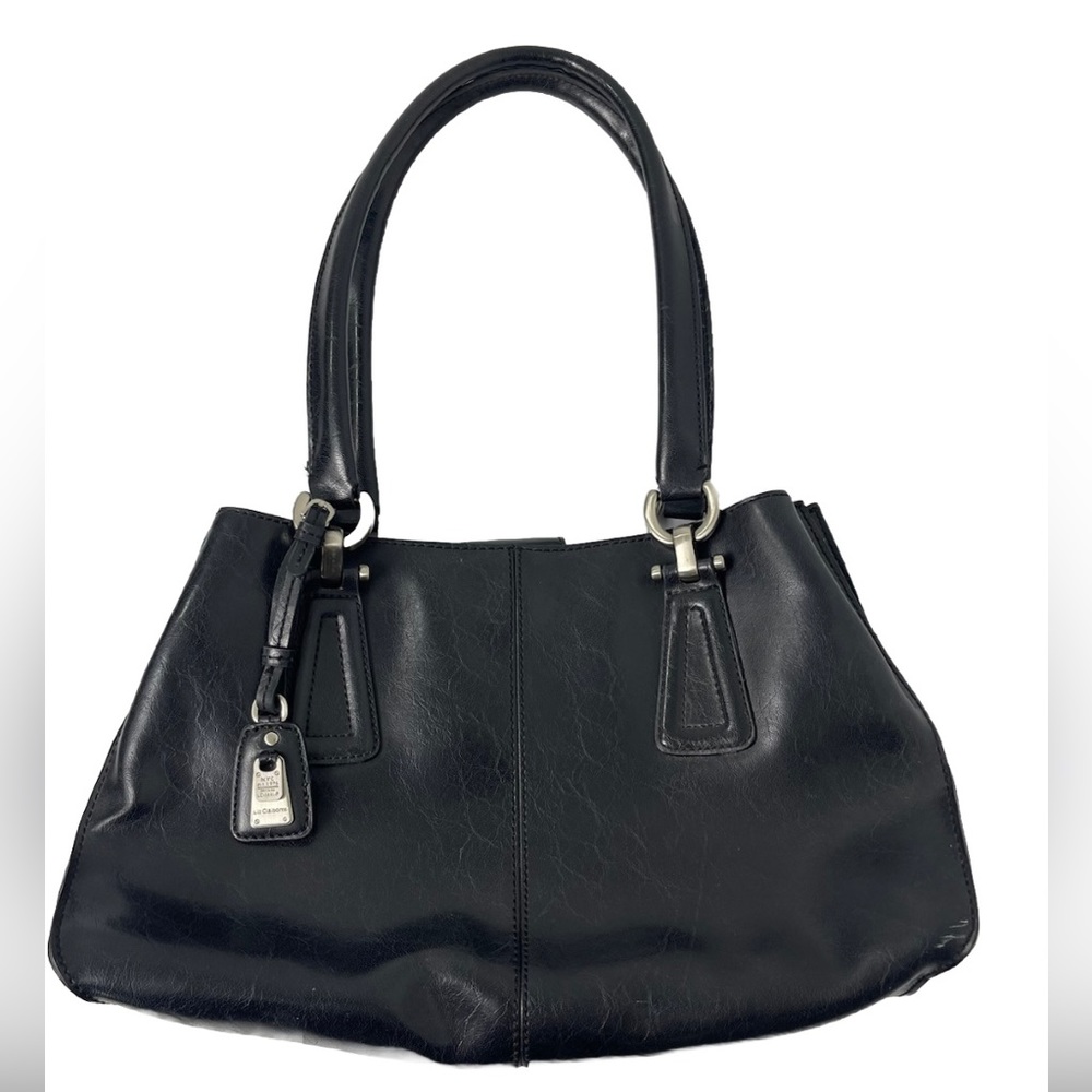 Vintage Liz Claiborne Shoulder Bag Black Polyvinyl